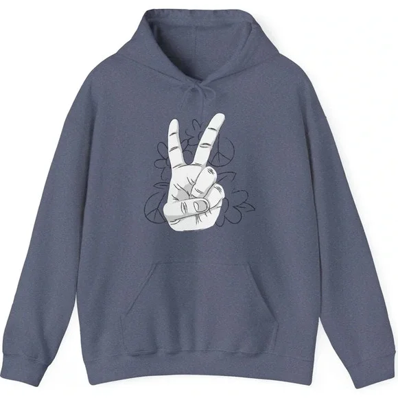 “Peace is Proud” Custom Graphic Design Unisex Hoodie - Picture 1 of 11